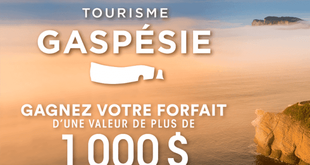 Forfait de plus de 1000 $ en Gaspésie