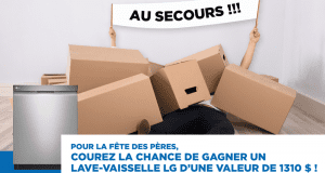 Un lave-vaisselle LG d’une valeur de 1310 $