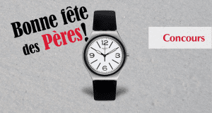 Une montre Swatch Noir du soir