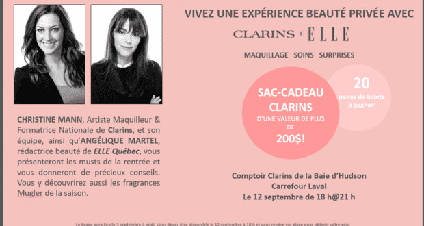 20 Sacs-cadeaux Clarins de 200$