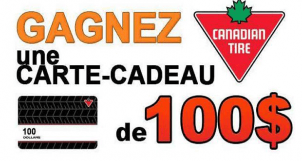 4 cartes-cadeaux Canadian Tire de 100 $