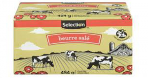 Beurre salé Selection 454g à 2,99$
