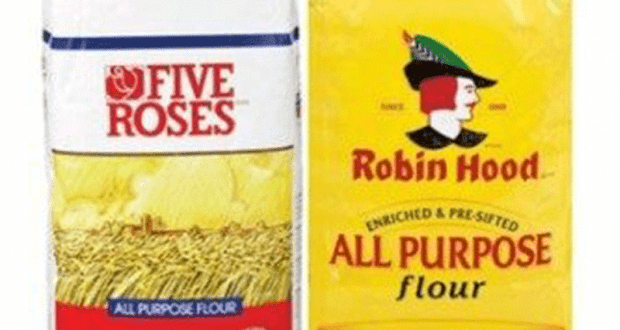 Farine tout usage Five Roses ou Robin Hood 10kg à 8,77$