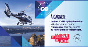 Forfait tour d'hélicoptère GoHelico et un souper pour deux