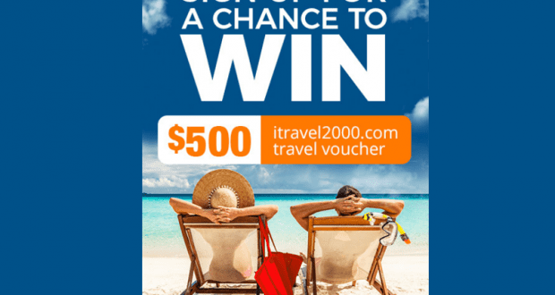 Gagnez un bon de voyage de 500 $ d'itravel2000