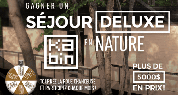 Gagnez un séjour deluxe en nature chez Kabin Sutton