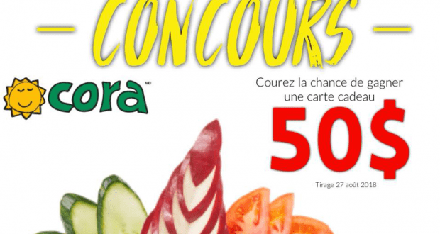 Une carte-cadeau de 50$ chez Cora