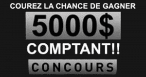Une somme de 5 000 $