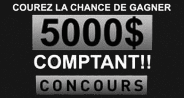 Une somme de 5 000 $