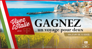 Voyage pour 2 en Italie (5000$)