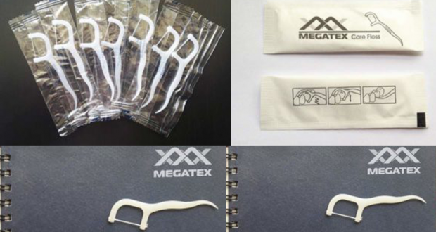 Échantillons gratuits de fil dentaire Megatex + bloc-notes