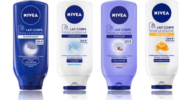 Échantillons gratuits du lait corporel pour la douche Nivea