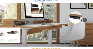 Bureau de travail à hauteur ajustable