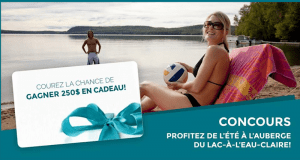 Carte cadeau de l'Auberge du Lac-à-l'Eau-Claire
