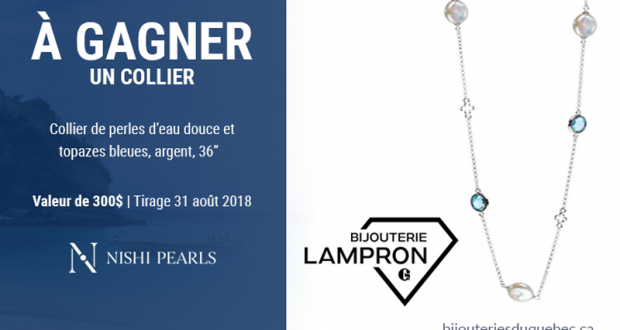 Collier argent 36 » perles d'eau douce et topazes bleues