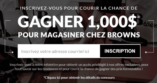 Deux cartes-cadeaux Chaussures Browns de 1000 $