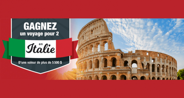 Gagnez un voyage de 8 jours pour 2 personnes en Italie (5500$)