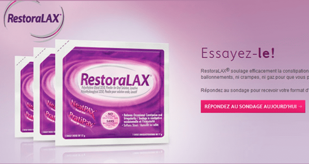 Recevez un échantillon gratuit de RestoraLAX