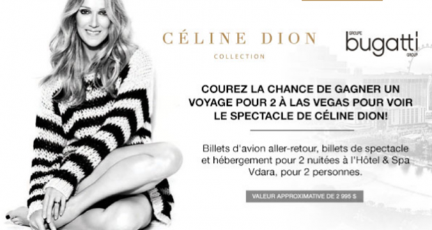 Voyage pour 2 à Las Vegas pour un spectacle de Céline Dion