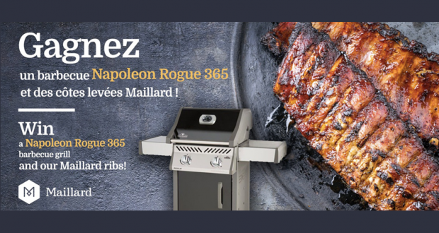 Barbecue Napoleon Rogue 365 ainsi que 6 paquets de côtes levées