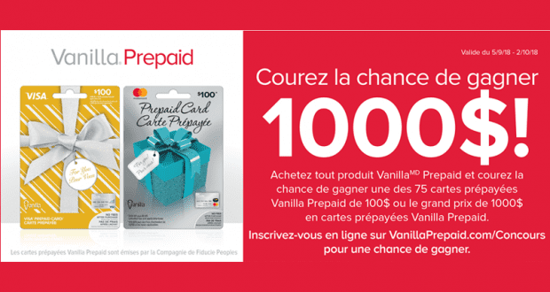 Carte-cadeau MasterCard Vanilla de 1000 $