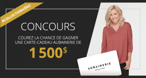 Carte-cadeau de 1500$ magasins Aubainerie