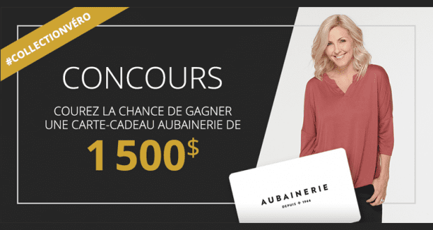 Carte-cadeau de 1500$ magasins Aubainerie