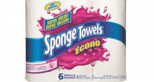 Emballage de 6 rouleaux d’essuie-tout Sponge Towels Econo à 2,88$