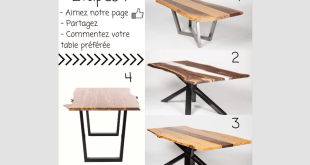 Gagnez Une table offerte par Concept M Rustique