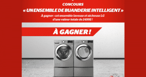 Gagnez un ensemble Laveuse / Sécheuse LG de 2499$