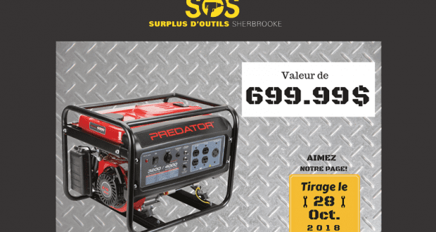 Une génératrice de 4000 watts d'une valeur de 699.99$