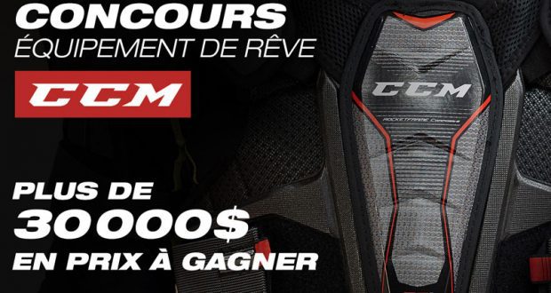 10 ensembles d’équipement de hockey CCM de 2800$ chacun