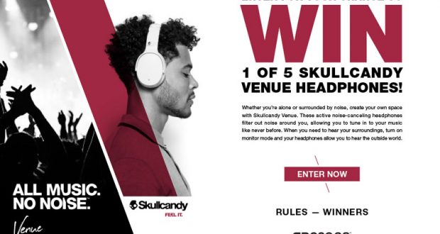 5 écouteurs Skullcandy d'une valeur de 240 $ chacun