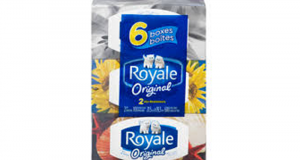 Emballage de 6 boîtes de papier mouchoirs Royale à 2,99$