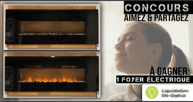 Gagnez un foyer électrique 1 400 W 120 V60 hz