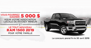 Gagnez un véhicule Ram 1500 2019 (Valeur de 58 000 $)