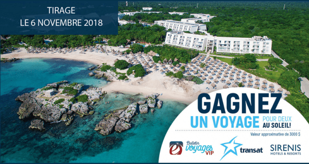 Gagnez un voyage tout inclus pour 2 personnes au soleil