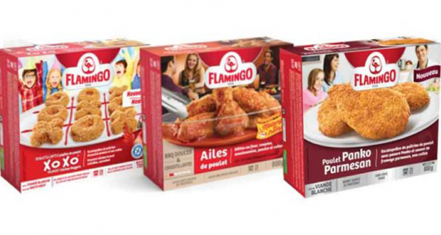 Produits du poulet pané Flamingo à 5$