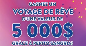 Un chèque cadeau-voyage d'une valeur de 5000$