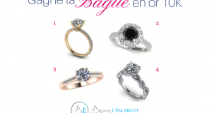 Une superbe bague en or 10k offerte par Bijoux Escargot