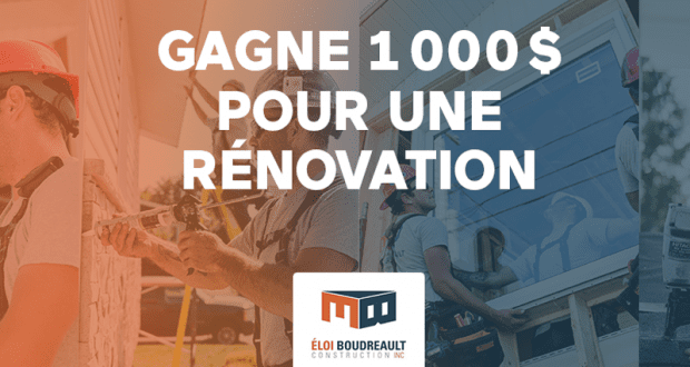 1 000 $ pour ton projet de rénovation