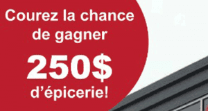 Carte-cadeau d'épicerie de 250 $