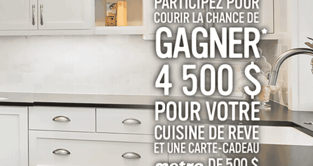 Gagnez 4500$ pour votre cuisine de rêve