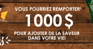 Gagnez Un chèque d’une valeur de 1 000 $