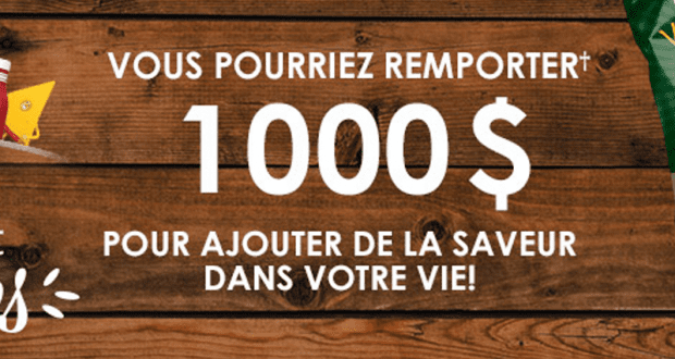 Gagnez Un chèque d’une valeur de 1 000 $