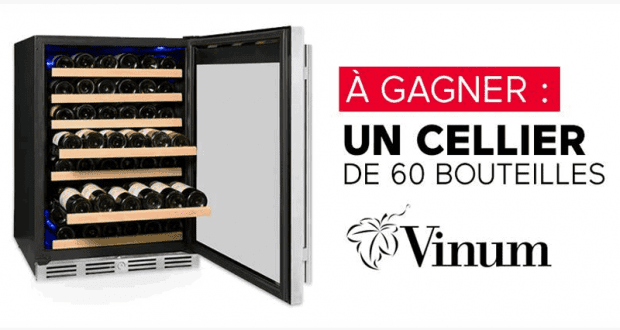 Gagnez un luxueux cellier Vinum 60 bouteilles