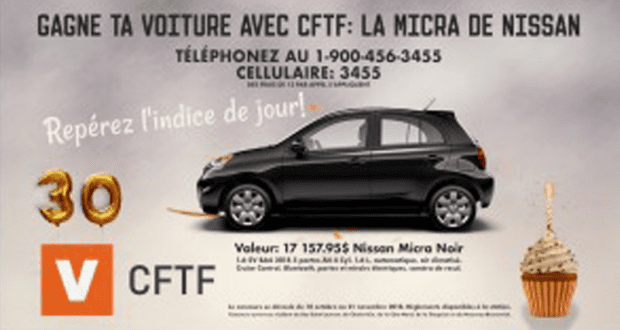 Gagnez une voiture Micra de Nissan