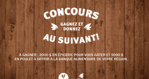 Gagnez 2 000$ en épicerie et 5 000 $ en poulet