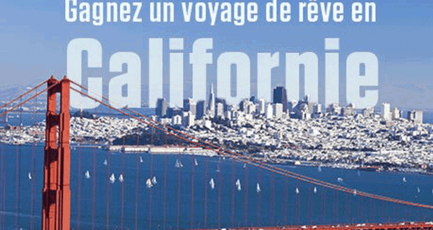 Gagnez un Voyage en Californie pour 4 personnes (8 000 $)