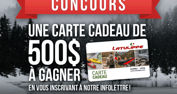 Une carte cadeau Latulippe de 500$